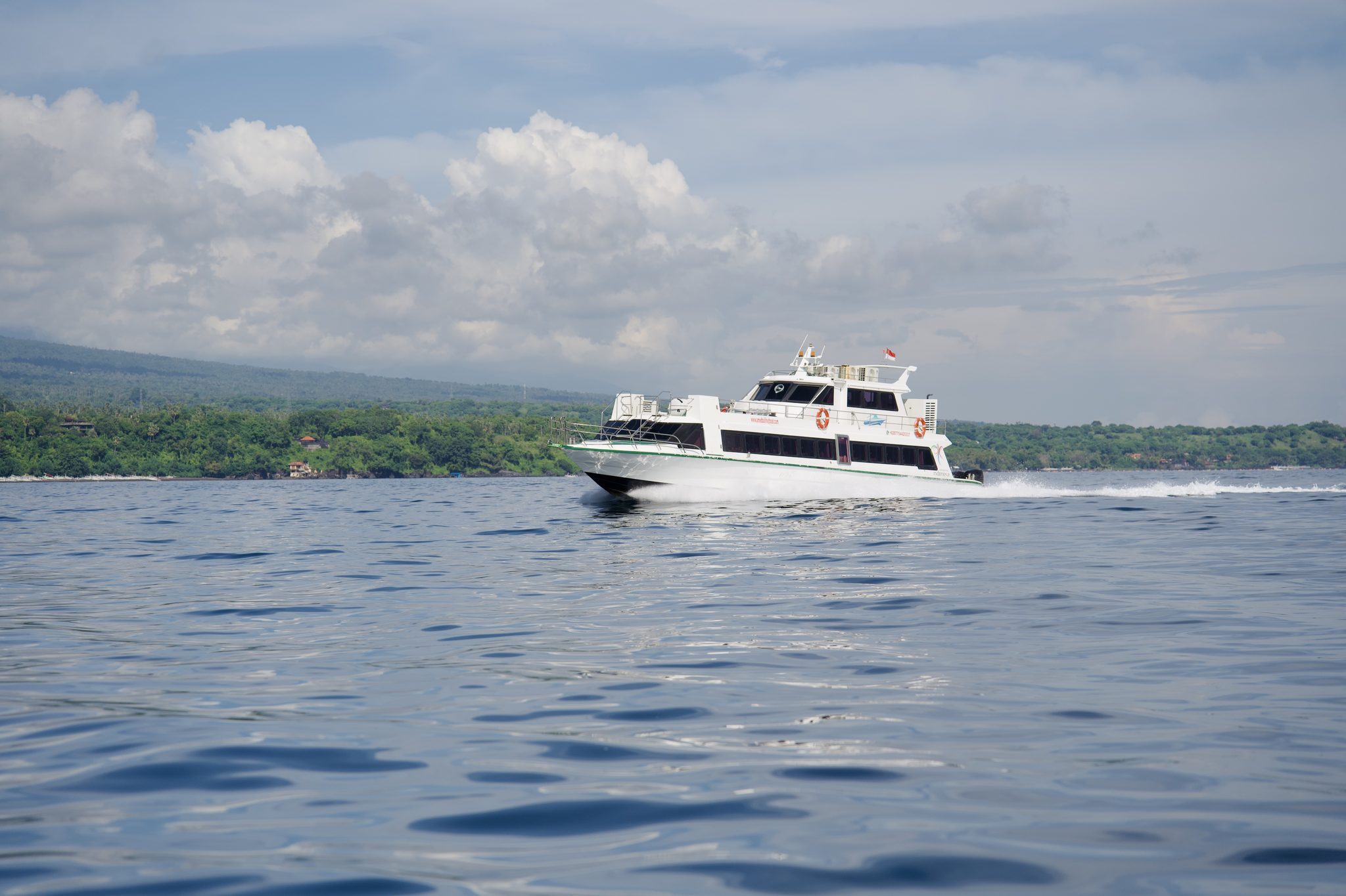 Fastboat crossing between Amed and the Gili Islands