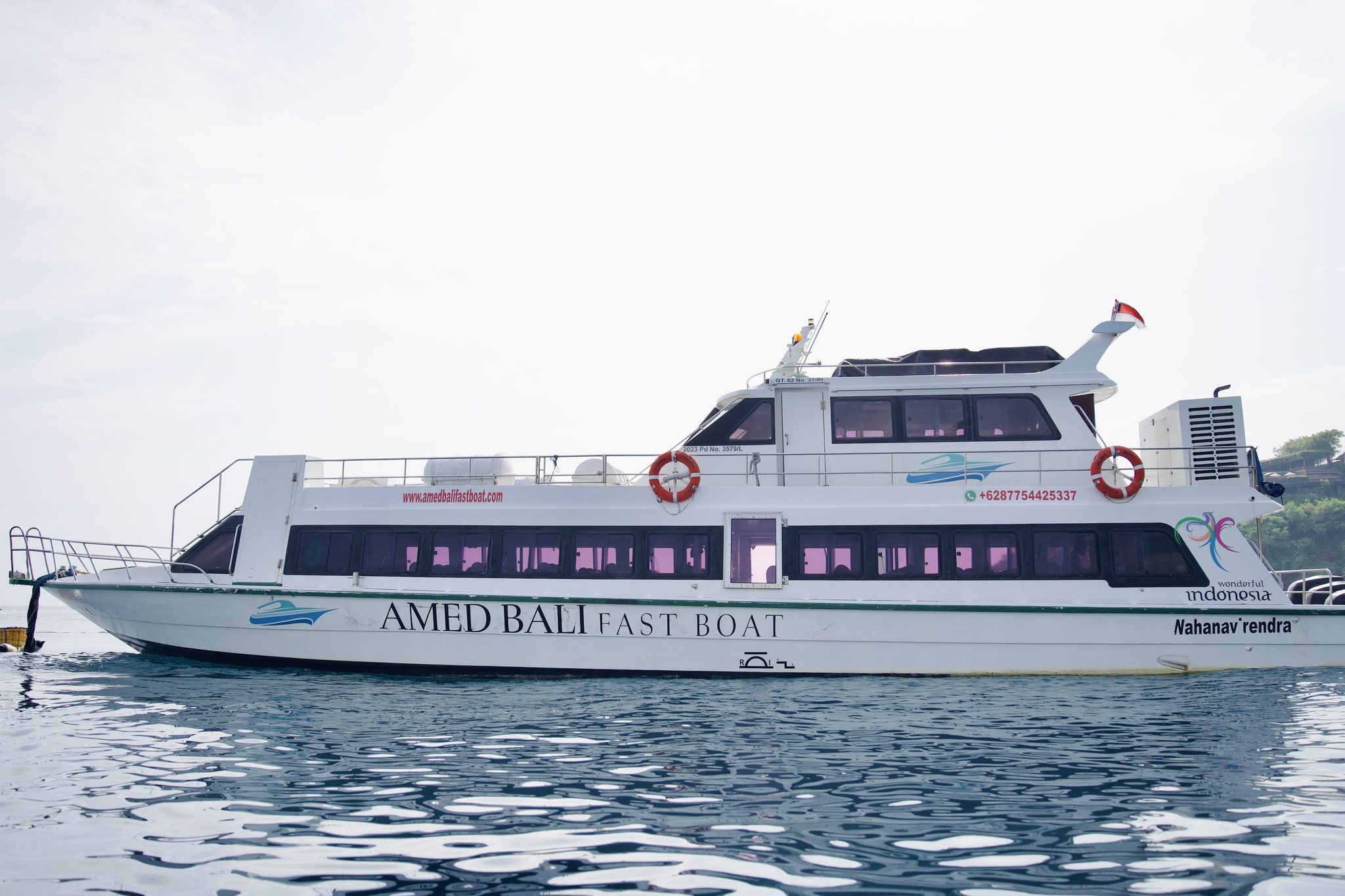Fastboat route between Lombok and Bali